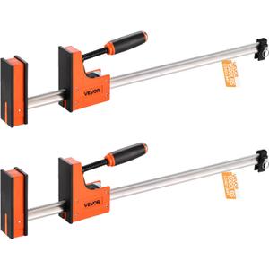 VEVOR Bar Clamps for Woodworking, 2-Pack 30 inch Parallel Clamp Set, F-Clamp with 1500 lbs Load Limit, Even Pressure, High-strength Plastic and Carbon Steel, for Woodworking Metal Working, Orange VEVOR Bar Clamps for Woodworking, 2-Pack 30 inch Parallel Clamp Set, F-Clamp with 1500 lbs Load Limit, Even Pressure, High-strength Plastic and Carbon Steel, for Woodworking Metal Working, Orange