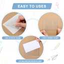 Outus 200 Pack 2.48 x 4.06 Inch Self Adhesive Label Pockets Bulk Plastic Labels Holders for Storage Bins Clear Classroom Nameplate Sleeves Index Card Tote Photos Waterproof Protect Office