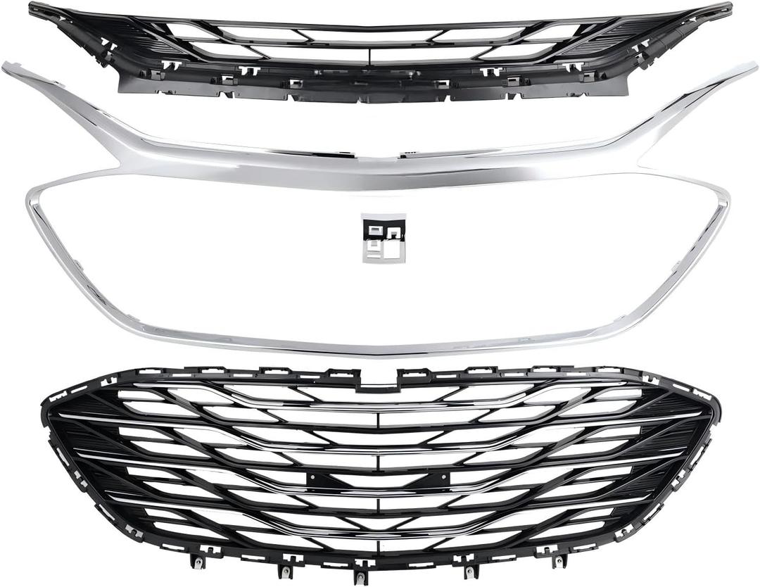 3PCS Original Style Chrome Front Grille Fit for 2019-2024 Malibu