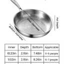 hideno Titanium Pan Frying Pans for Cooking Non Stick with Lid 11.81in Upgraded Non-toxic Pro Cookware Grill Pot for Stove Tops Camping Skillet Extreme Heat-Resistant Lasts (Without lid, 10.23in)