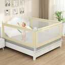 3-Piece Baby Bed Rail for Queen Size, Bed Guard for Kids Toddlers, 3-Sides for Queen Size
