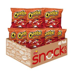 Cheetos Crunchy Cheese Flavored Snacks, Gluten Free, 1 Ounce Single Serve Bags (Pack of 40) (EXP 02/24/26)