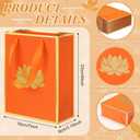 Sabary 30 Pcs Indian Return Paper Gift Bags for Wedding Bulk 9 x 7 Inches Hindu Religious Pooja Wedding Party Favor Bags with Handle Small Diwali Pouch for Indian Pooja Housewarming (Ginger Yellow), 1 Count