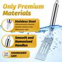 Patelai 5 Pack Small Spatula Mini Serving Brownie Spatula for Serving and Flipping Cooking Pancakes Desserts Cookie Eggs Lasagna (Slotted,Stainless Steel Handle)