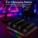 Charging Dock for 2025 Nintendo Switch 2 JoyCon Controller, Fast Charging Station for Joy-Con 2 Controllers, Magnetic & Weighted Base, LED Indicators, with USB-C Cable and 2 Wirst Strap