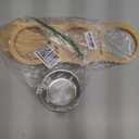 Elevated Cat Bowls - 3 Stainless Steel Cat Bowls with 15 Tilted Bamboo Stand for Indoor Cats, Small Dogs and Puppy