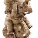 Design Toscano NG33769 Hear-No, See-No, Speak-No Evil Stacked Elephants Collectible Statue, Single,Medium (Twin)