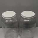 1 Gallon Glass Jar With Lid  2 Pack Large Glass Jar With Airtight Metal Lids - USDA Approved BPA-Free Dishwasher Safe, Wide Mouth Sun Tea Jar, Gallon Mason Jar for Storage, Fermenting, And Brewing