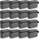 Paterr 16 Pcs Travel Toiletry Bag for Women Men Large Water Resistant Shaving Bag Hanging Cosmetic Bag with Handle and Divider Storage Travel Pouch Case (Dark Gray)