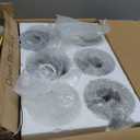 Modern Semi Flush Mount Ceiling Light Fixture 6-Light Sputnik Gold Chandelier with Glass Globe Mid Century Ceiling Lighting for Dinning Room Farmhouse Kitchen Bedroom Living Room