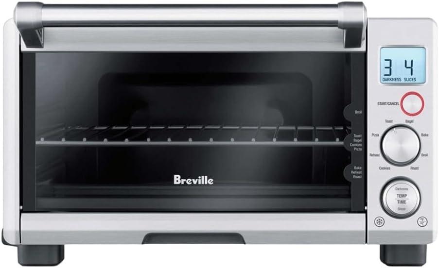 Breville BOV650XL Compact Smart Oven and Countertop Toaster, Small, Brushed Stainless Steel, 16.7 X 15.6 X 10.2 Inches