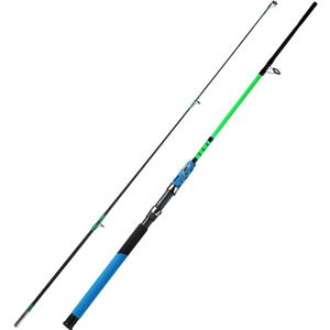 Sougayilang Surf Glass Spinning Rods 2-Pieces Saltwater Offshore Heavy Trolling Boat Fishing Rod Portable Travel Fishing Rod (5ft/1.5m, green)