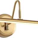 JOOSENLUX Modern Brass Picture Light Hardwired - 16.54'' for Wall Painting and Artwork Display - 7W LED Wall Lights(45W Eqv.) - Warm White 3000K - Hard Wired Connection with Swing Arm (16.5" Long Non-Dimmable)