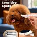 oneisall Dog Clippers with Double Blades,Cordless Small Pet Hair Grooming Trimmer,Low Noise for Trimming Dog's Hair Around Paws, Eyes, Ears, Face, Rump (White)