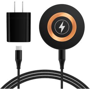 Magnetic Wireless Charger Dock Magsafe Fast Charging Pad for Android Samsung Galaxy Z Fold7 Flip7 S25 Ultra Edge S24 FE S23 S22 S21,Wireless Charging Station with USB C Adapter for iPhone 16 15,Pixel9