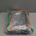 Sanwuta 6 Packs Toy Storage Bags, PVC Organizing Case Bags with Zipper, Waterproof Toy Container for Board Games, Building Blocks, Puzzles, Small Toys and Kids Books(Large,Bright Color)