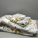 Sanracie Oversized King Quilt 128"x120",100% Cotton Floral Bedspreads California King Oversize Yellow Flowers Plant Pattern Printed Green Floral Bedding Coverlet Set for All Season Extra Large 3 Pcs