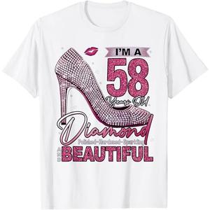 I'm A 58 Years Old Diamond, 58 and Fabulous 58th Birthday T-Shirt