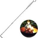 20" BBQ Ash Tool Poker Rake, Small Charcoal Grill Rake Parts for Big Green Egg, BBQ Grill Scraper for Removing Residue - Ideal for Charcoal Grills, Wood Burning Stoves and Pizza Ovens
