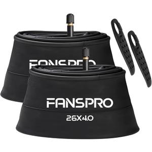 2 Pack Premium Butyl Inner Tubes for 20/26-Inch Fat Bikes - Heavy Duty 20x4.0, 26x4.0, 20x3.0, 26x3.0 with Schrader Valve & Tire Levers - Compatible with Mountain, Electric & E-Bikes