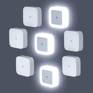 Sujeet Night Light, Night Lights Plug into Wall [8 Pack], Nightlight Night Light for Adults, Plug in Night Lights for Bathroom Bedroom Soft White