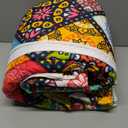 Nttopship Polychrome Bohemia Comforter Sets King Size, Rhomboid Forms Pattern Bedding Set for Your Room, Abstract Soft Lightweight Quilted Set All Season 1 Comforter and 2 Pillowcases