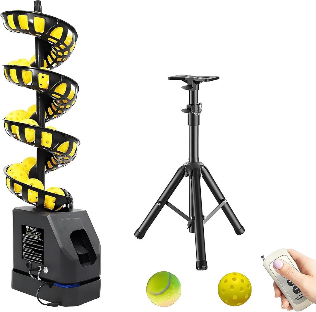 Automatic Tennis Training Machine, Portable Tennis Ball Launcher, Remote, 33 Balls, Adjustable Launcher, 5200mAh Battery, for Practice Professional Trainers