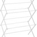 Amazon Basics Foldable Portable Clothes Drying Rack for Indoor Air Drying, Collapsible Design, 14.5" D x 29.5" W x 41.8" H, White