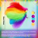 Rainbow Earring Set 2026 Pride Month Lgbt Pride Earrings for Gay Lesbian Bisexual Lightweight Feathers Lgbtq Earrings Jewelry Accessories