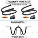 Pmsanzay 2 Pack Vacuum Cleaner Hose Holder Vacuum Head Holder Hanger Wall Mount Vacuum Cleaner Stand Storage Rack for Canister Vacuum Cleaner Shop Garage Vacuum Cleaner - W Style