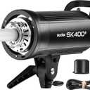 Godox SK400II Strobe Flash Light 400Ws with Standard Reflector, GN65 5600K 2.4G Bowens Mount with 150W Modeling Lamp, for Photography Studio, Portrait Shooting