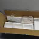 MELUCEE 5 Lights Brushed Nickel Bathroom Light Fixture Modern Light Fixtures Wall Mounted Modern Vanity Lighting with Hammered Glass Shade Suitable for Bathroom Mirror Sink Cabinet