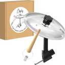 Car Cymbal Air Vent, Mini Drum Crash Cymbal Set with Mini Drum Stick, Funny Musical Instruments Gadget for Drummer Music Lovers Gift, Compact Durable Car Accessory for Most Vehicles(Silver)