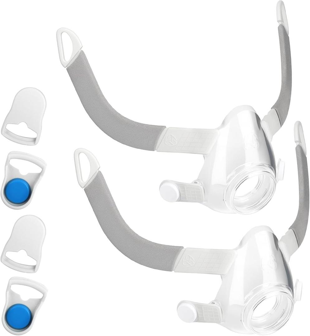 2-Pack F20 Frame for AirFit F20 Full-Face Mask - Includes 2 Frame, 4 Clips - Snug Fit, Comfortable Design - Compatible with AirFit F20