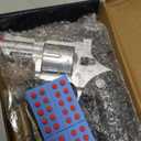 Revolver Toy Gun with Holster Silver - Soft Bullet Western Cowboy Prop Revolver Gun Plastic Play Guns Pistol for Kids Boys Age 6+ Foam Blaster CS Toy Rifle Sniper Small Hand Gun Cosplay Shoot Games