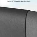 Aothia Faux Leather Desk Mat - Large Mouse Pad, Non-Slip PU Leather Blotter, Waterproof Writing Surface for Office and Home (Grey, 40" x 24")