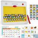 Electric Educational Learning Toys for Kids 3+, Magnetic Pen Reading Machine with Letters, Numbers, Symbols, Image Recognition for Toddlers, Preschool Learning Activities Toys for Boys Girls