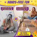 Interactive Cat Toys for Indoor Cats: Upgraded 360 Automatic Spin Flying Bird Feather Wand with Silicone Protected Rod Safe Play, Strong 8cm Suction Cup, USB-Rechargeable for Bored Kittens and Adult