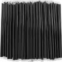 400 Pcs Black Boba Straws Jumbo Smoothie Straws,Individually Wrapped Disposable Plastic Large Wide-mouthed Milkshake Drinking Straws(0.43" Wide X 9.45" Long)