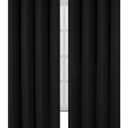 LEMOMO Blackout Curtains 52 x 84 inches Long Black Curtains Set of 2 Panels Thermal Insulated Room Darkening Curtains for Bedroom