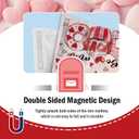 2 x Valentines Day Dessert Mailbox Cover Magnetic Standard Size 20.5"x18", Pink Red Love Heart Cupcake Donut Decorative Post Letter Box Wrap Decor, Anniversary Wedding Garden Yard Outdoor Decoration
