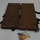 Floating Bookshelves for Wall, Rustic Wood Hanging Wall Bookshelf, Upside Down Book Shelf and Wall Mounted Bookshelves for Home Decor in Bedroom, Living Room, Carbonized, 2 Pack (16.5 in, Brown)