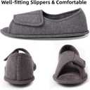 Magtoe Mens & Womens Open-Toe Adjustable Memory Foam Slippers, Comfy and Breathable House Shoes for Indoor/Outdoor (M)