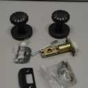 Oil Rubbed Bronze Knobs Passage Door Knobs Interior Door Knob for Hall and Closet,Zinc Alloy 2 Pack