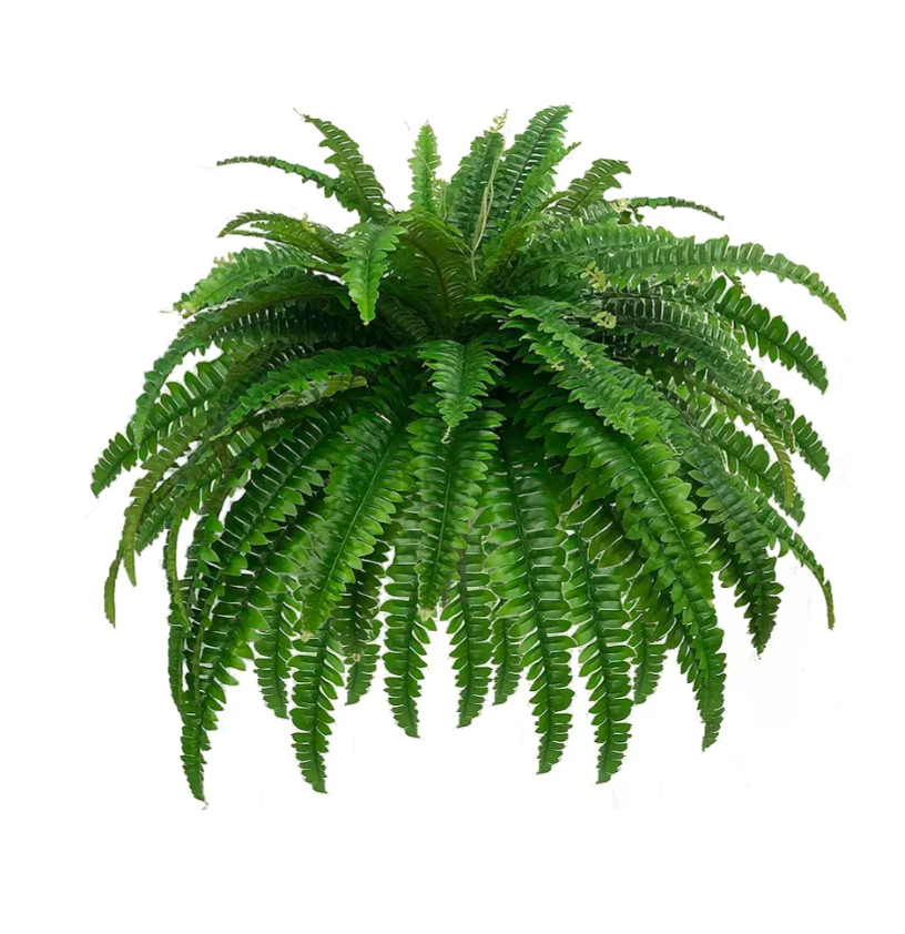GYERB Large Fake Boston Ferns, 88 Branches Artificial Ferns, Faux Fern Plants for Home, Office, Garden Indoor Outdoor Decoration(48 inch,1pack)