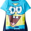 Spongebob Squarepants Little Boys' Toddler T-Shirt with Cape (Royal)