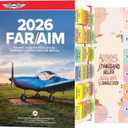 FAR/AIM 2026 Index Tabs for Private Pilot, 96 PCS Color-Coded Repositionable Tabs, with Alignment Guide & Bookmark, Tear-Resistant and Waterproof (Book not Included)