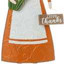 Glitzhome Thanksgiving Yard Stakes Metal Pilgrim Girl Yard Signs Hanging Wall Decors for Thanksgiving Fall Harvest Outdoor Decorations, 36" H