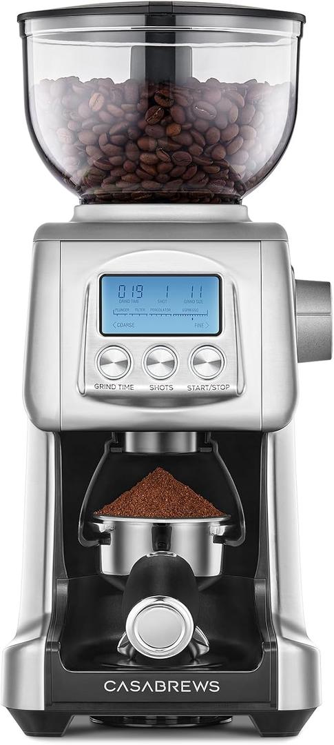 CASABREWS Tornado Electric Coffee Grinder, Conical Burr Coffee Bean Grinder with 77 Precise Grind Settings, Intelligently Grinds from Espresso to French Press, Gift for Baristas and Coffee Lovers