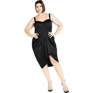 City Chic Women's Plus Size Sloane Dress, Black 12 Plus